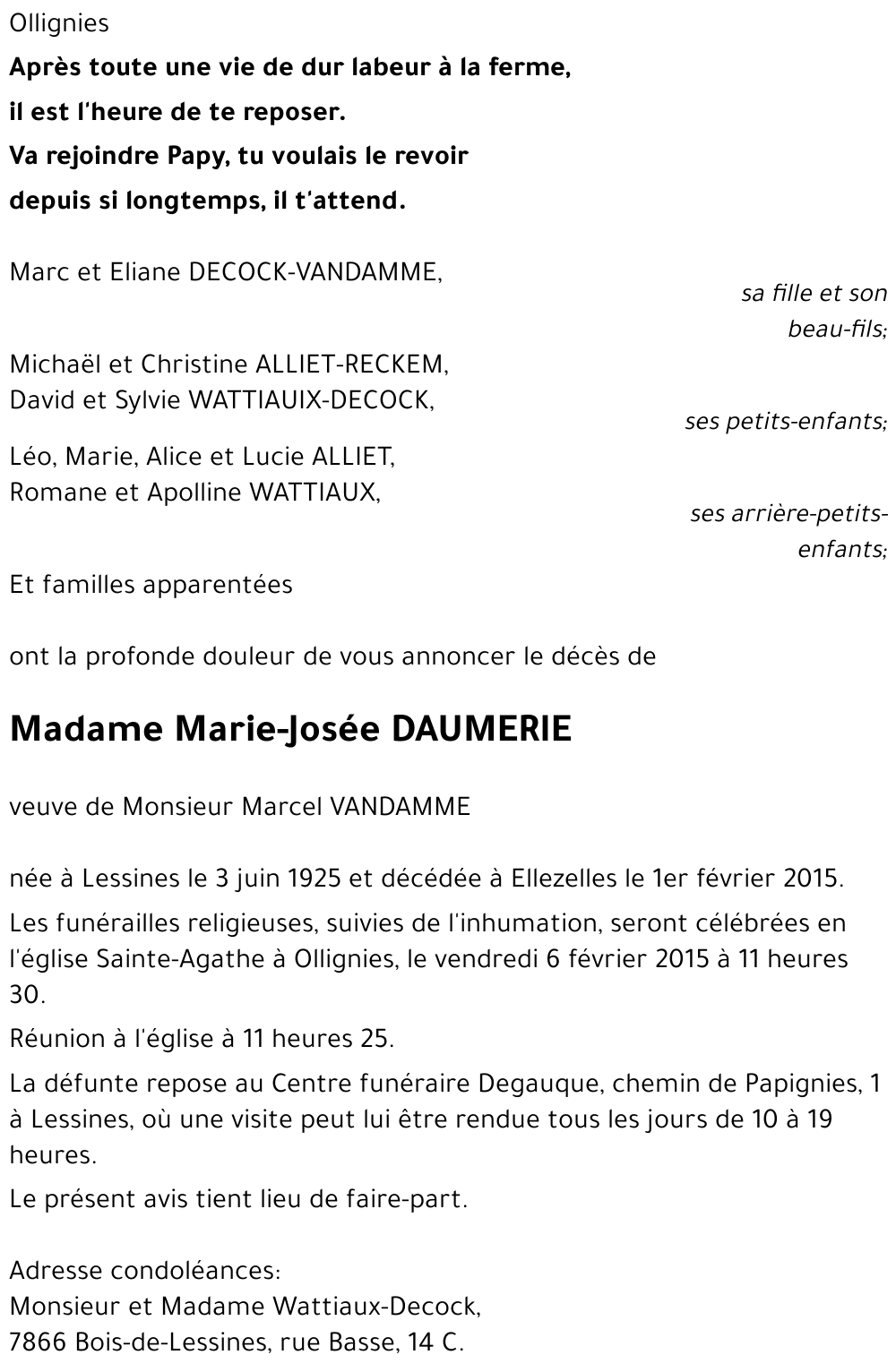 Marie-José DAUMERIE