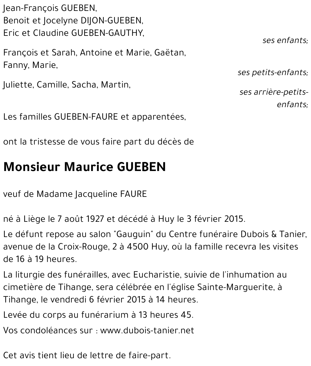 Maurice GUEBEN