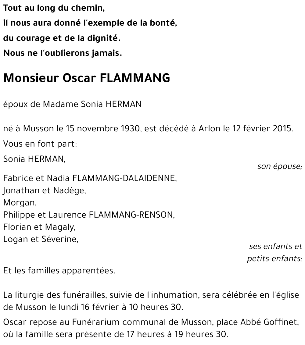 Oscar FLAMMANG