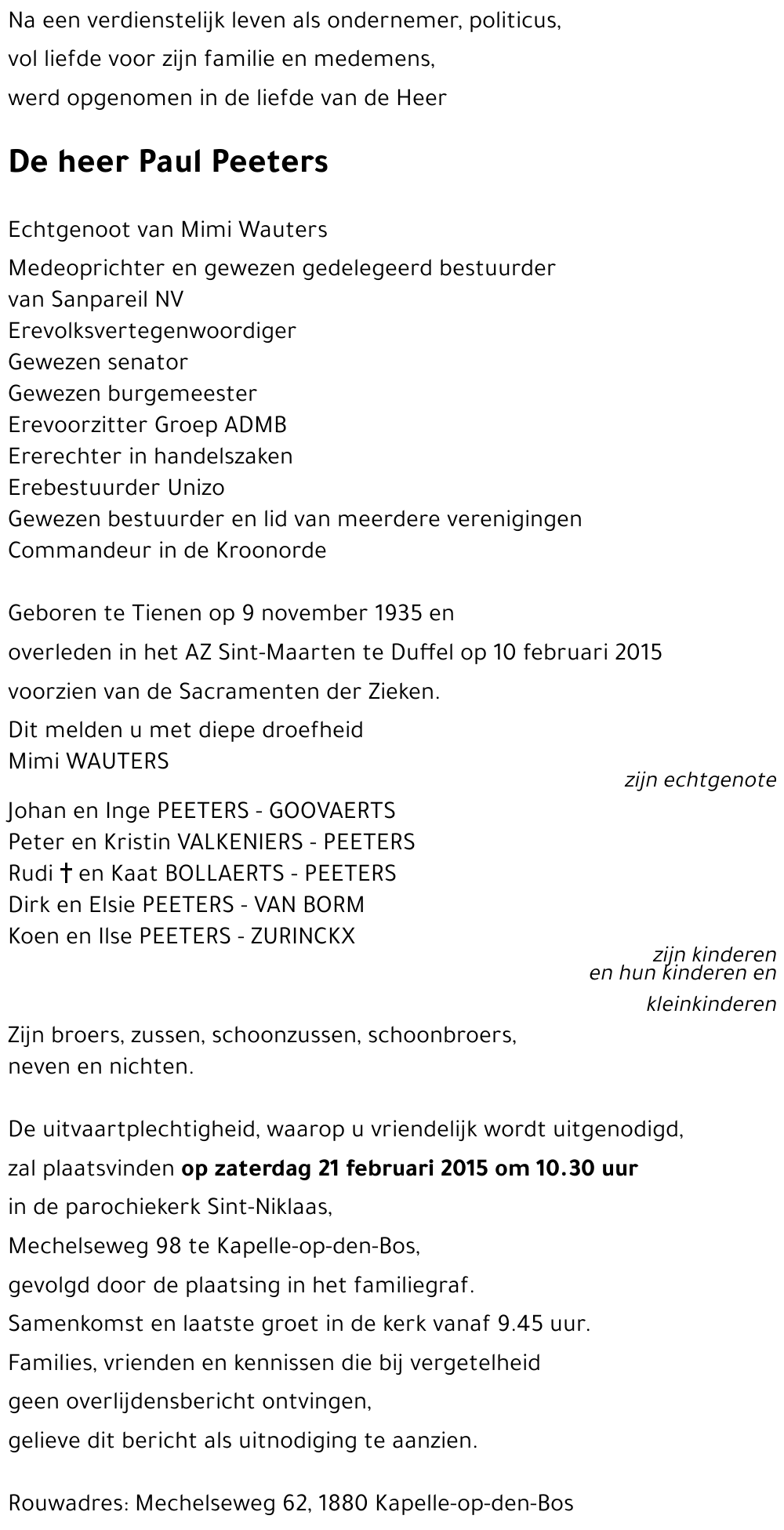 Paul Peeters