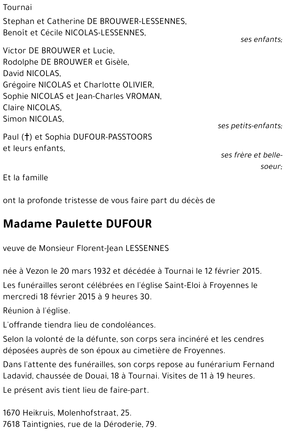Paulette DUFOUR