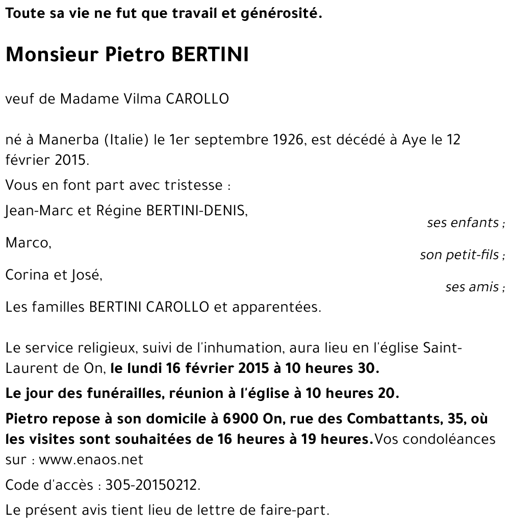 Pietro BERTINI