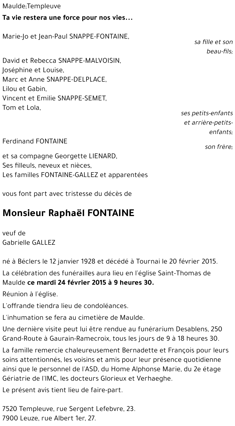 Raphaël FONTAINE