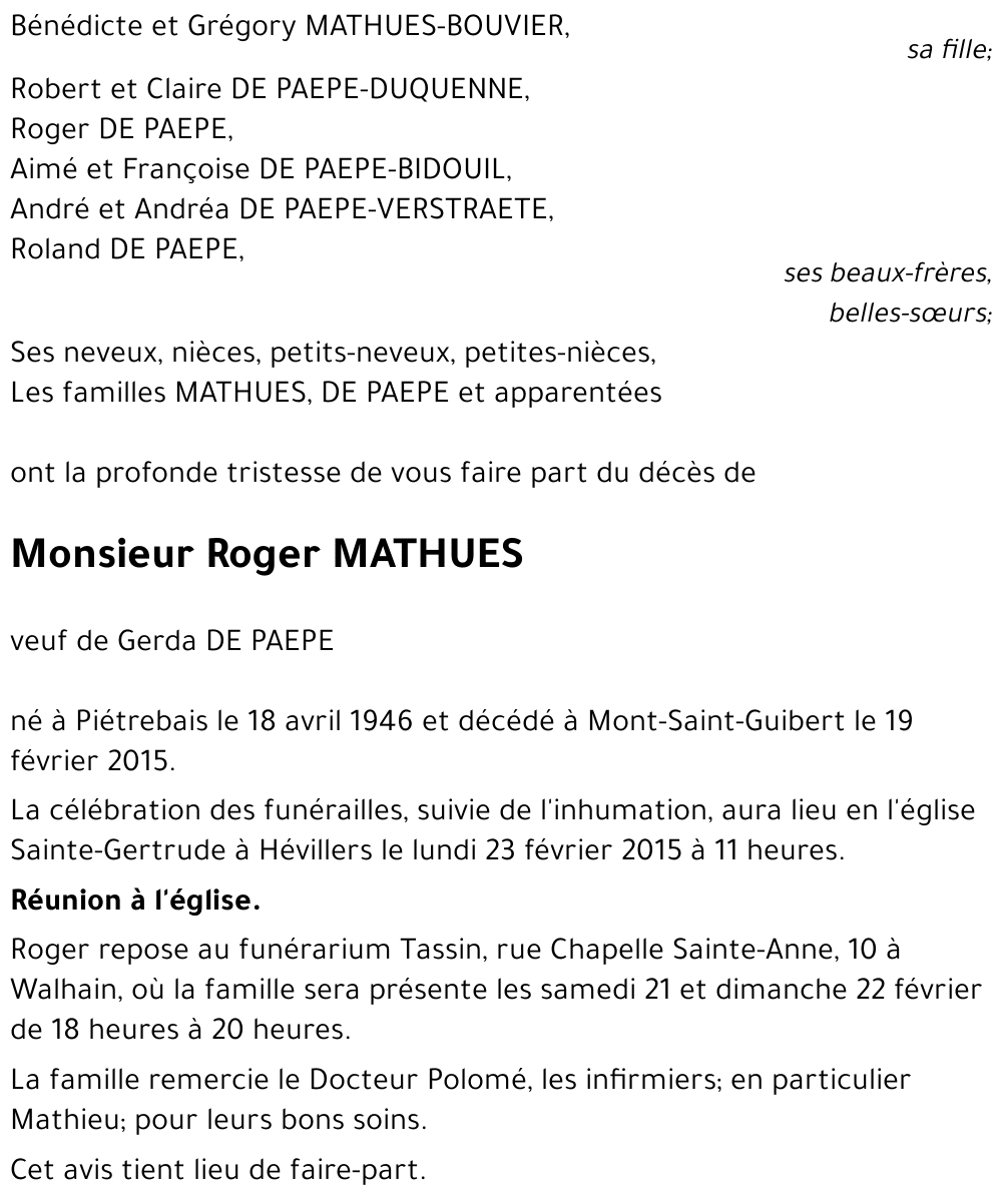 Roger MATHUES