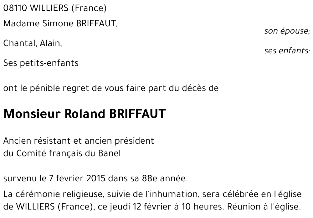 Roland BRIFFAUT