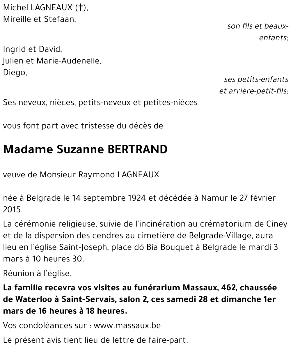 Suzanne BERTRAND