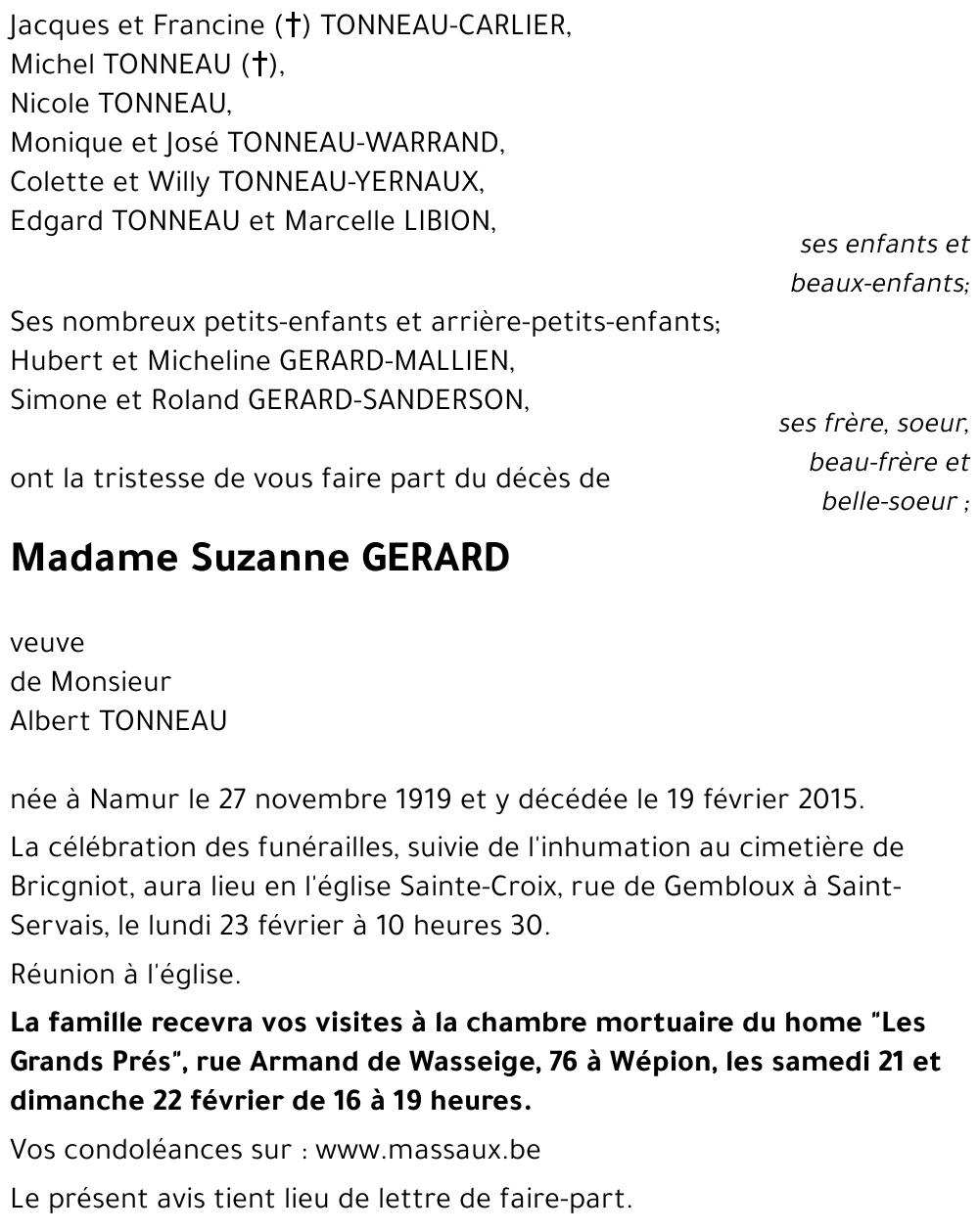 Suzanne GERARD