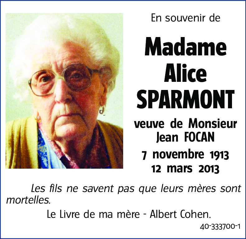 Alice SPARMONT