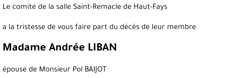 Andrée LIBAN