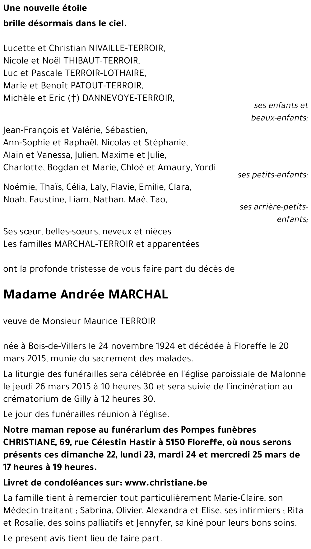 Andrée MARCHAL