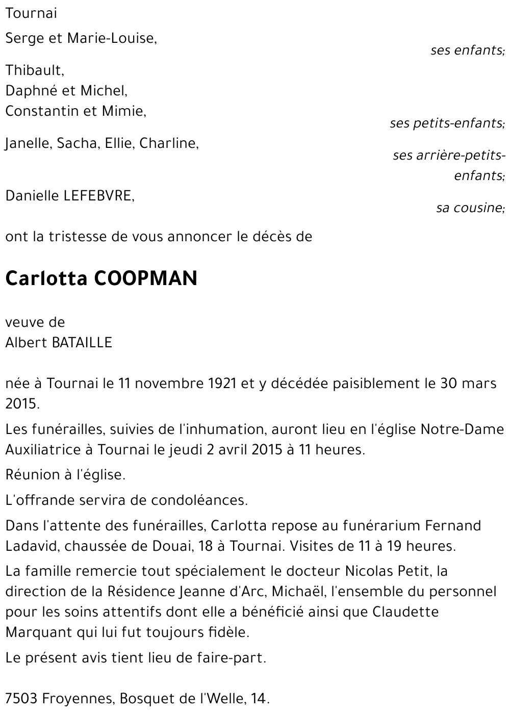 Carlotta COOPMAN