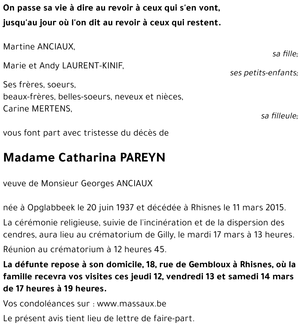 Catharina PAREYN