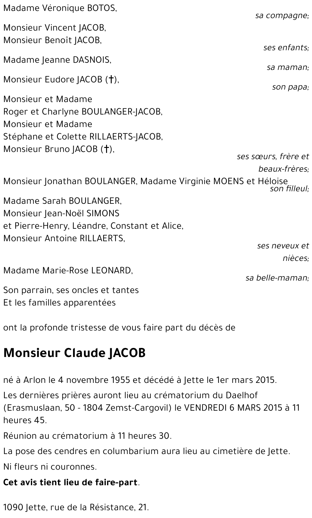 Claude JACOB