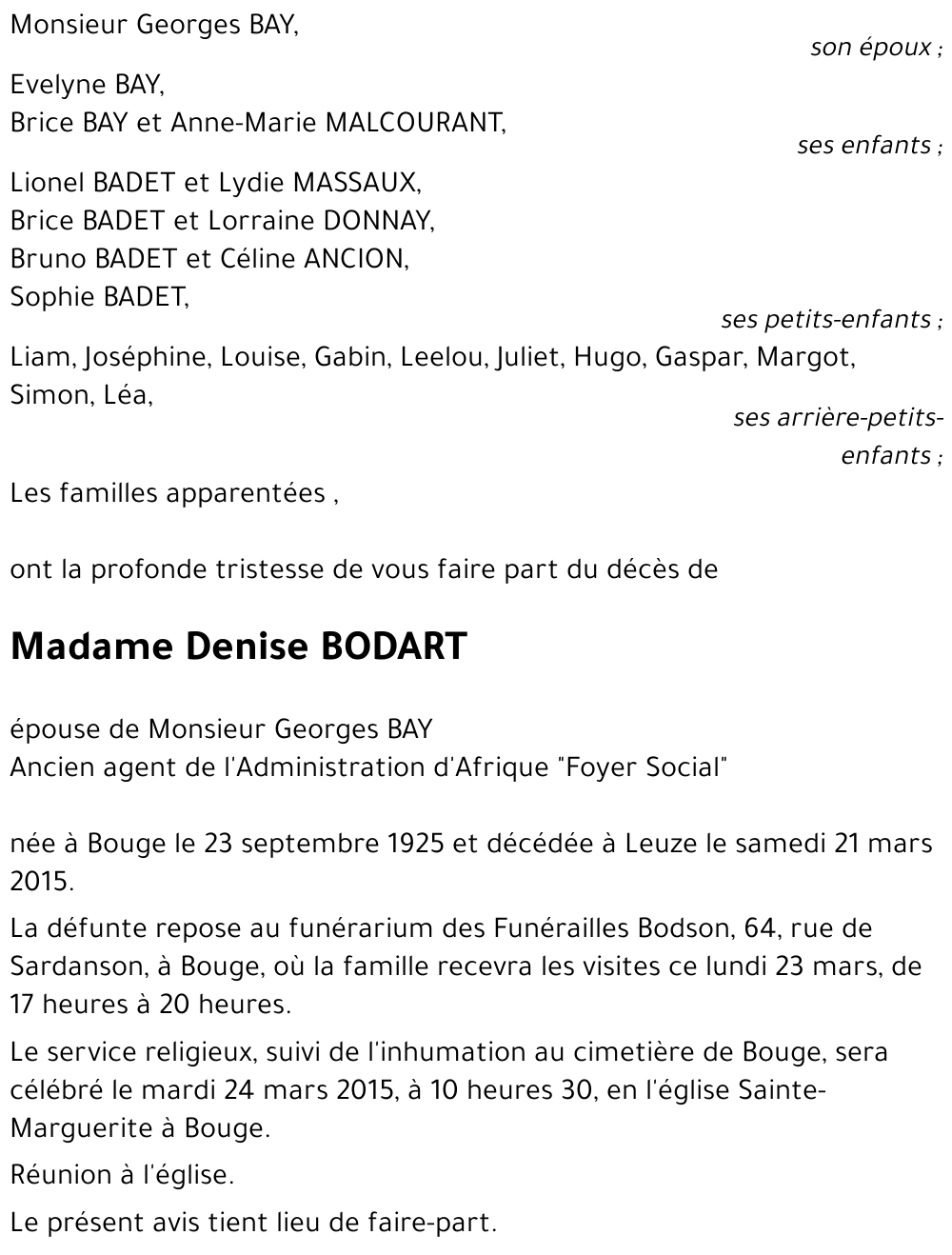 Denise BODART