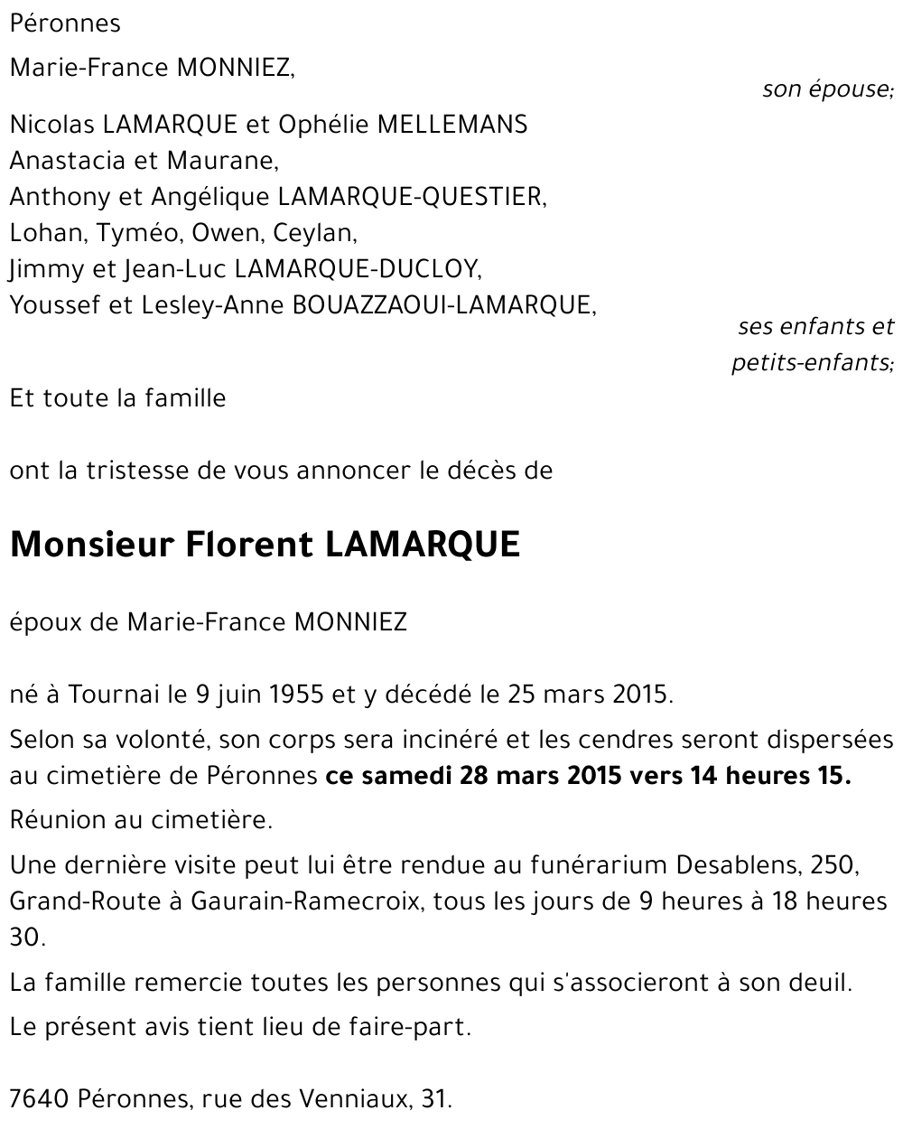 Florent LAMARQUE