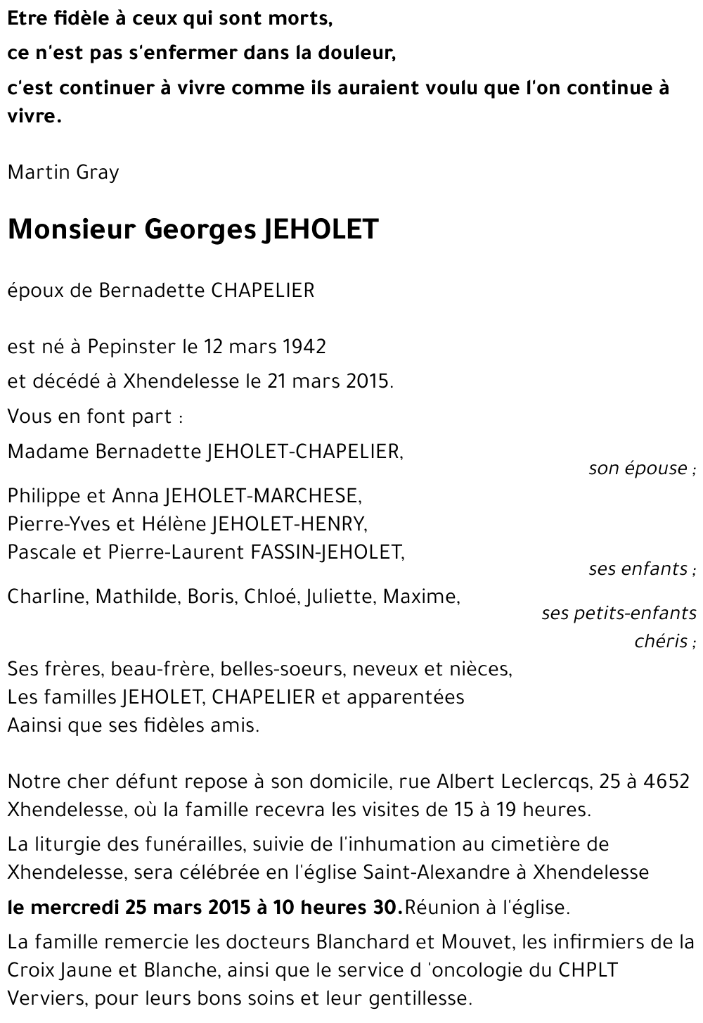 Georges JEHOLET