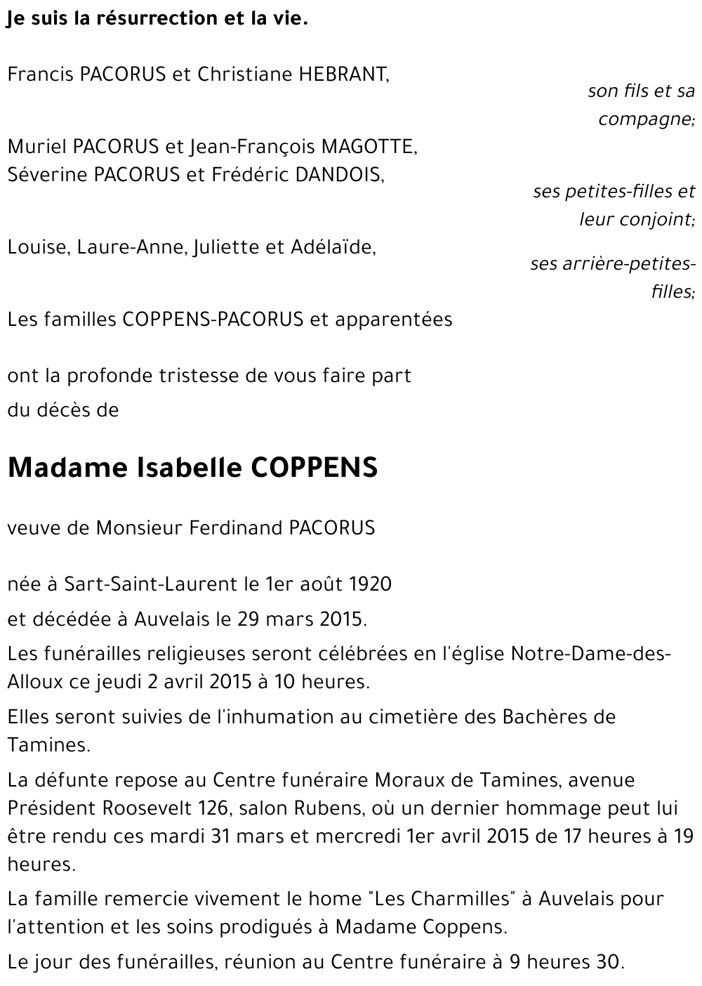 Isabelle COPPENS