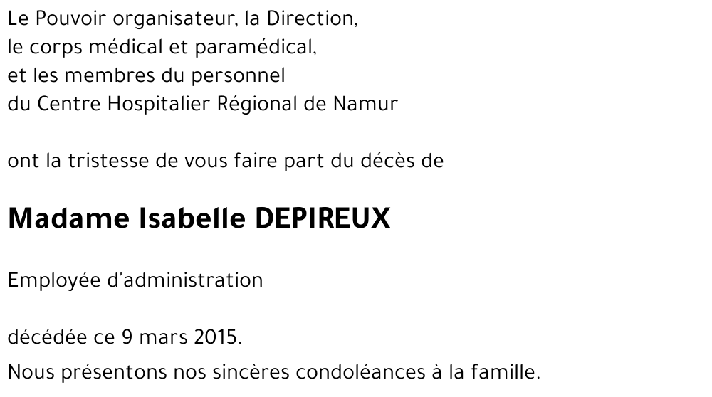 Isabelle DEPIREUX