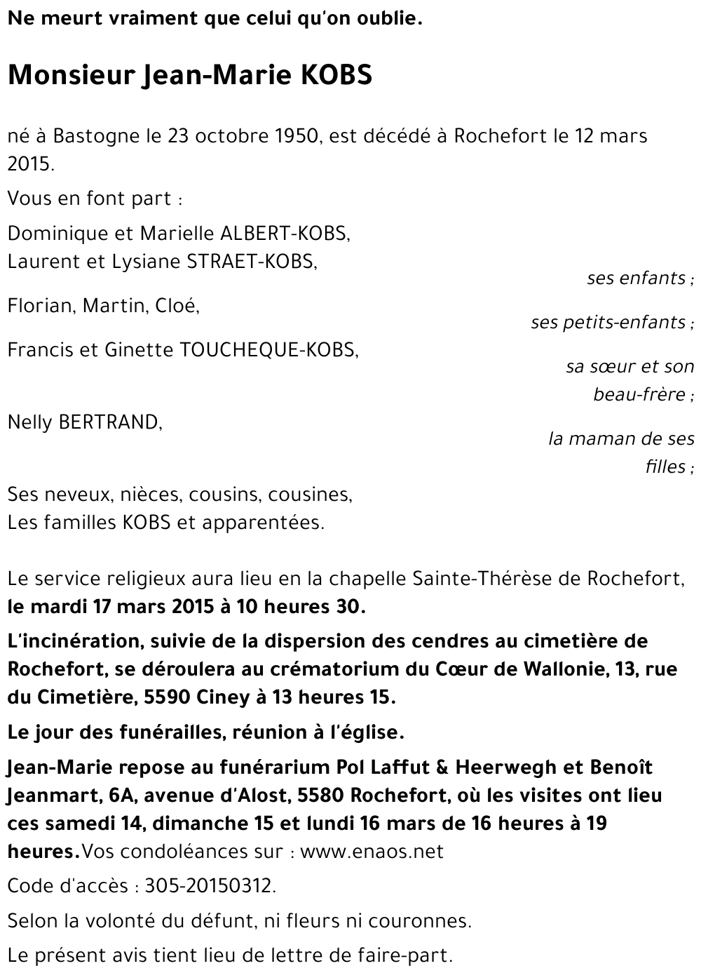 Jean-Marie KOBS