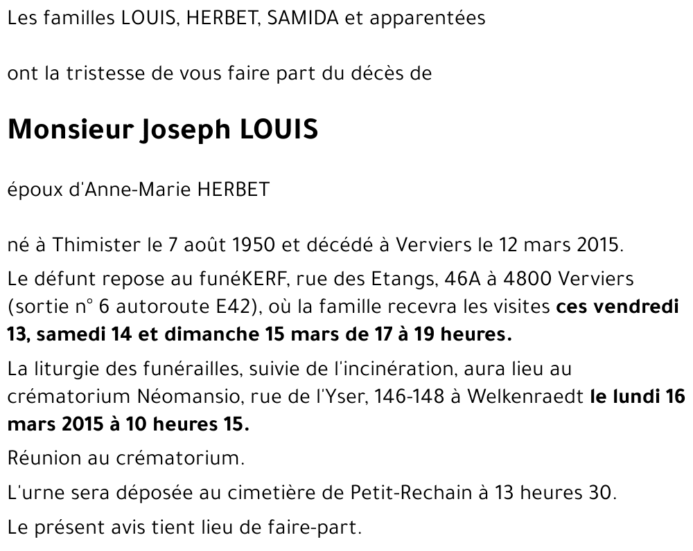 Joseph LOUIS