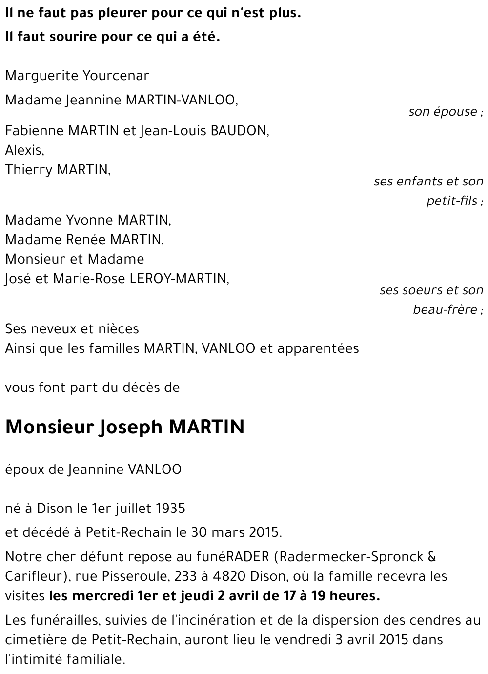 Joseph MARTIN