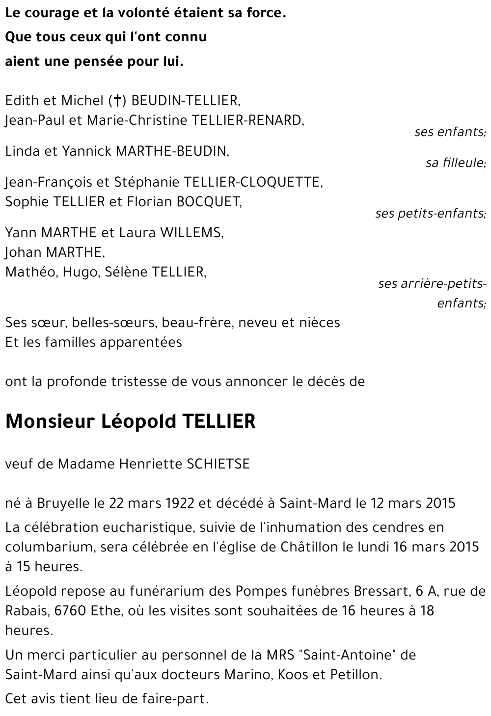 Léopold TELLIER 