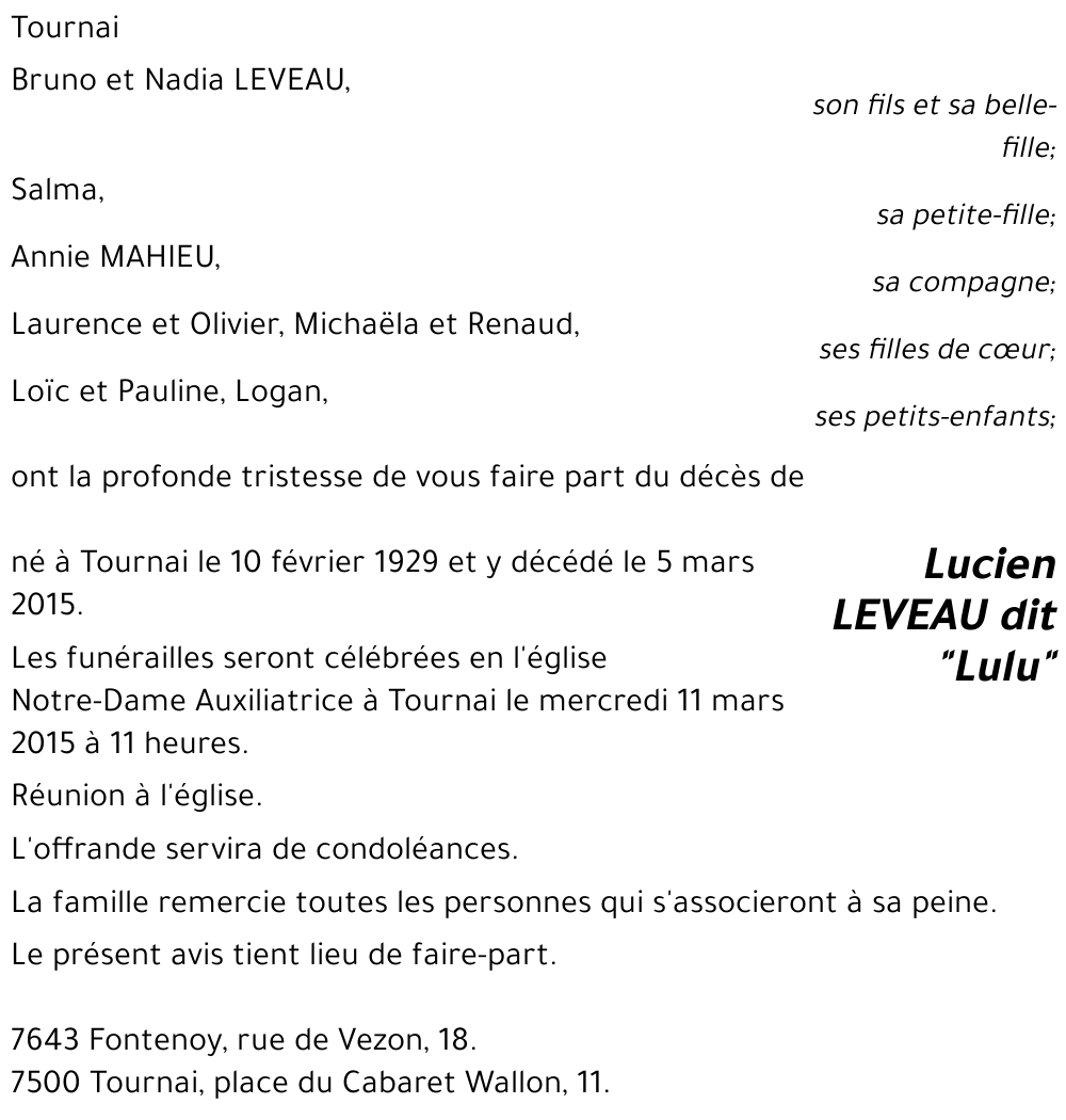 Lucien LEVEAU