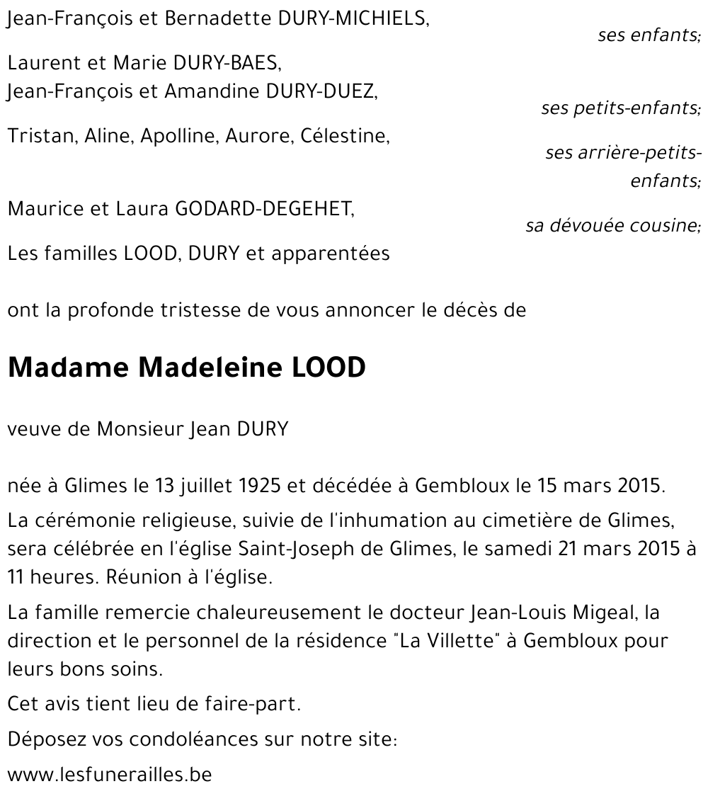 Madeleine LOOD