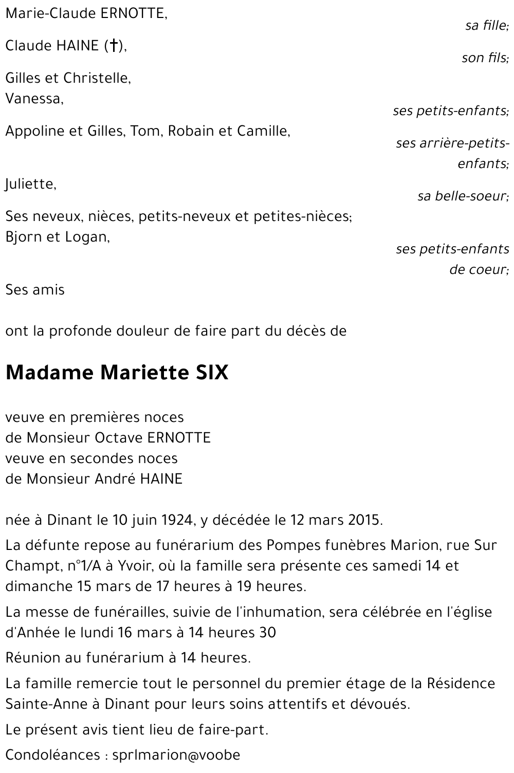 Mariette SIX