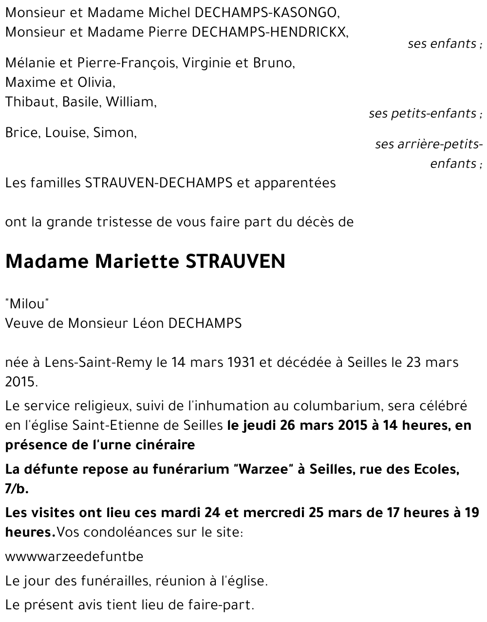 Mariette STRAUVEN