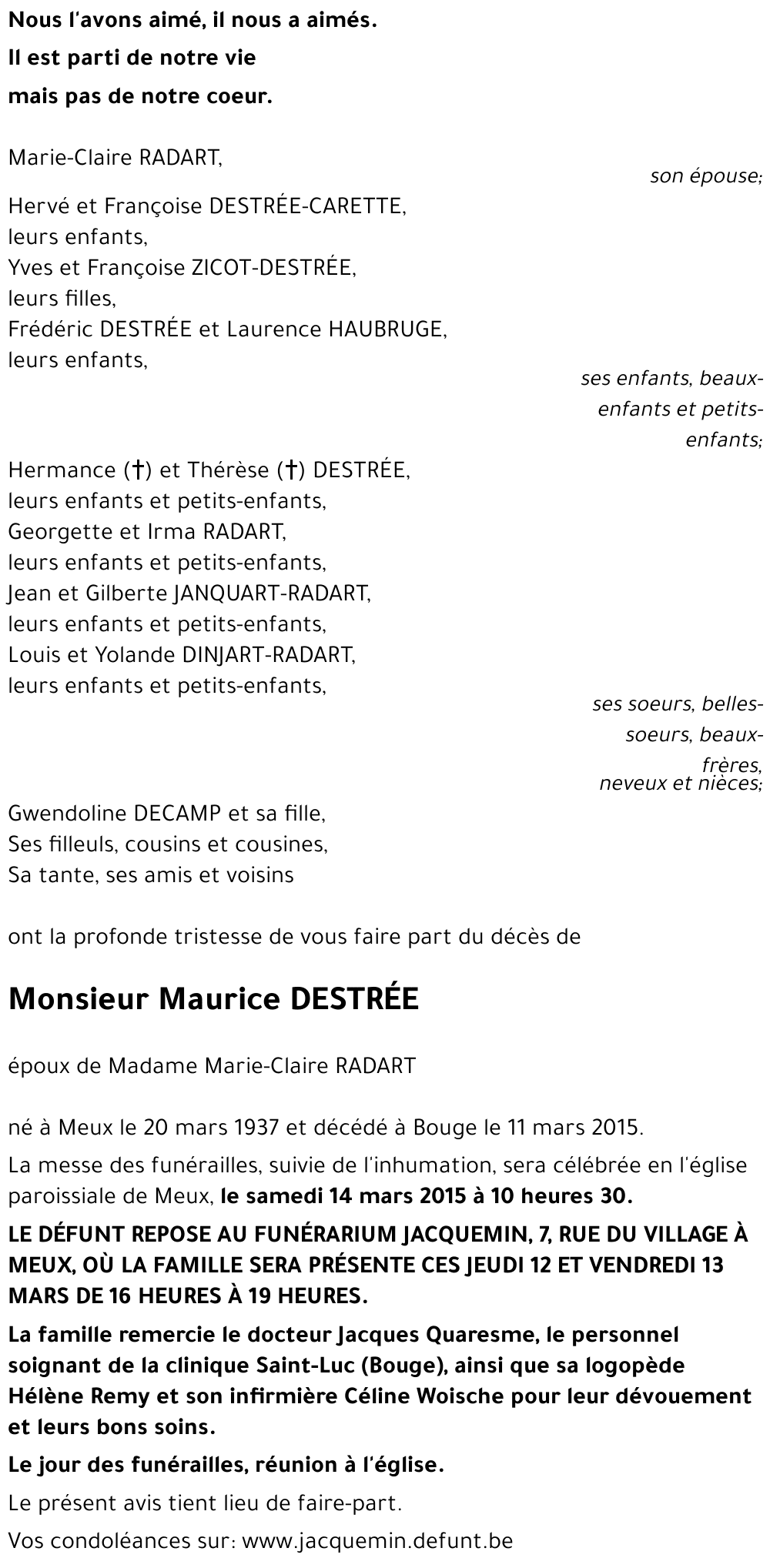 Maurice DESTRÉE