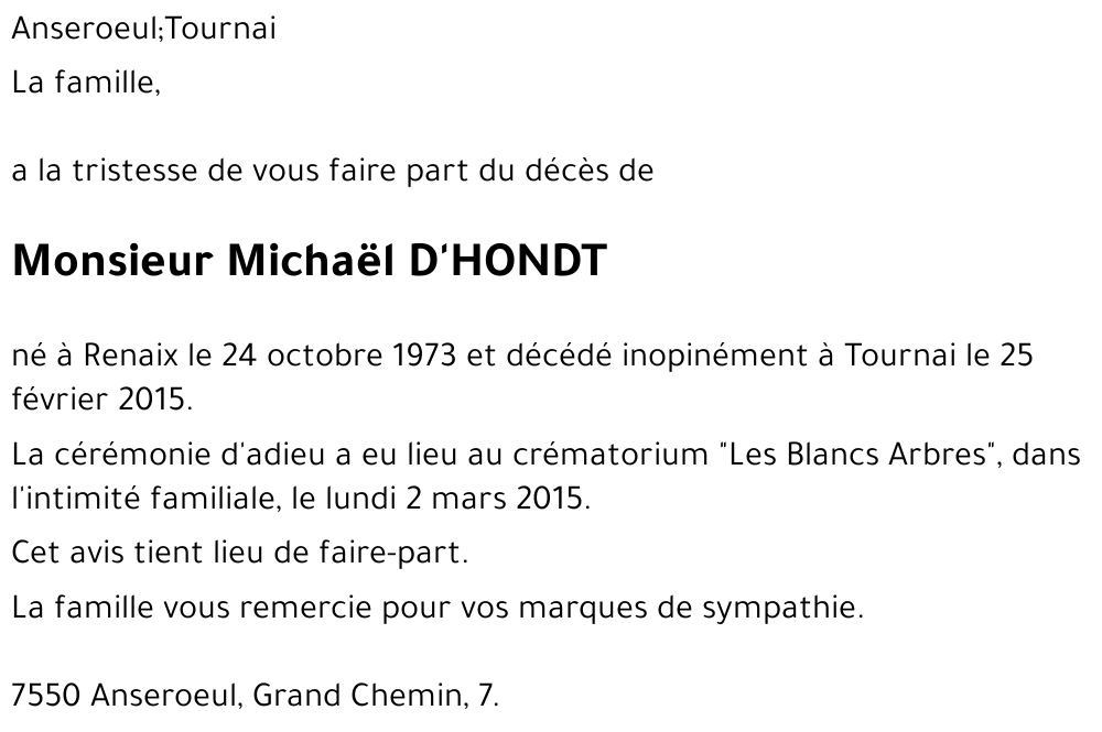 Michaël D'HONDT