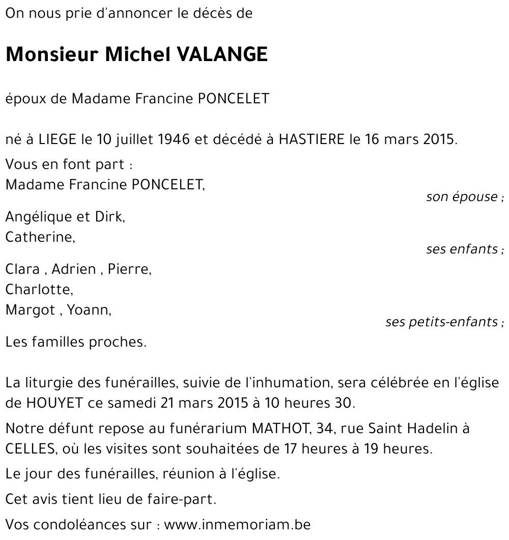 Michel VALANGE