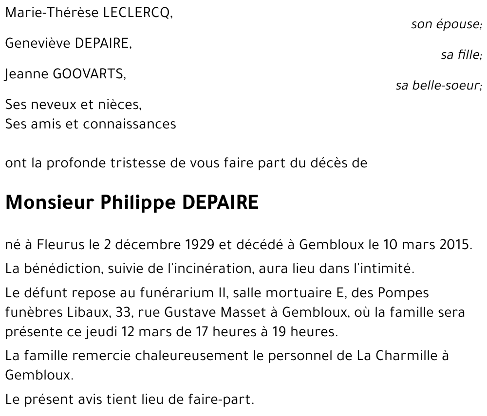 Philippe DEPAIRE