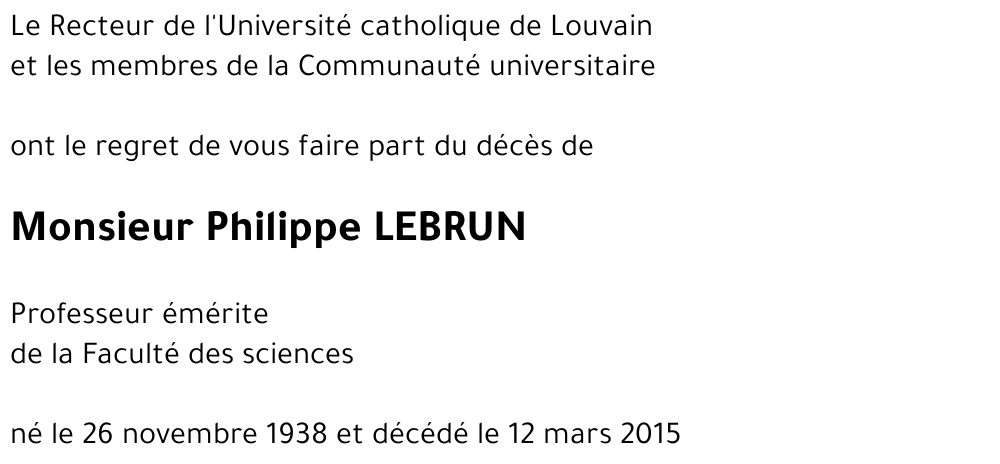 Philippe LEBRUN