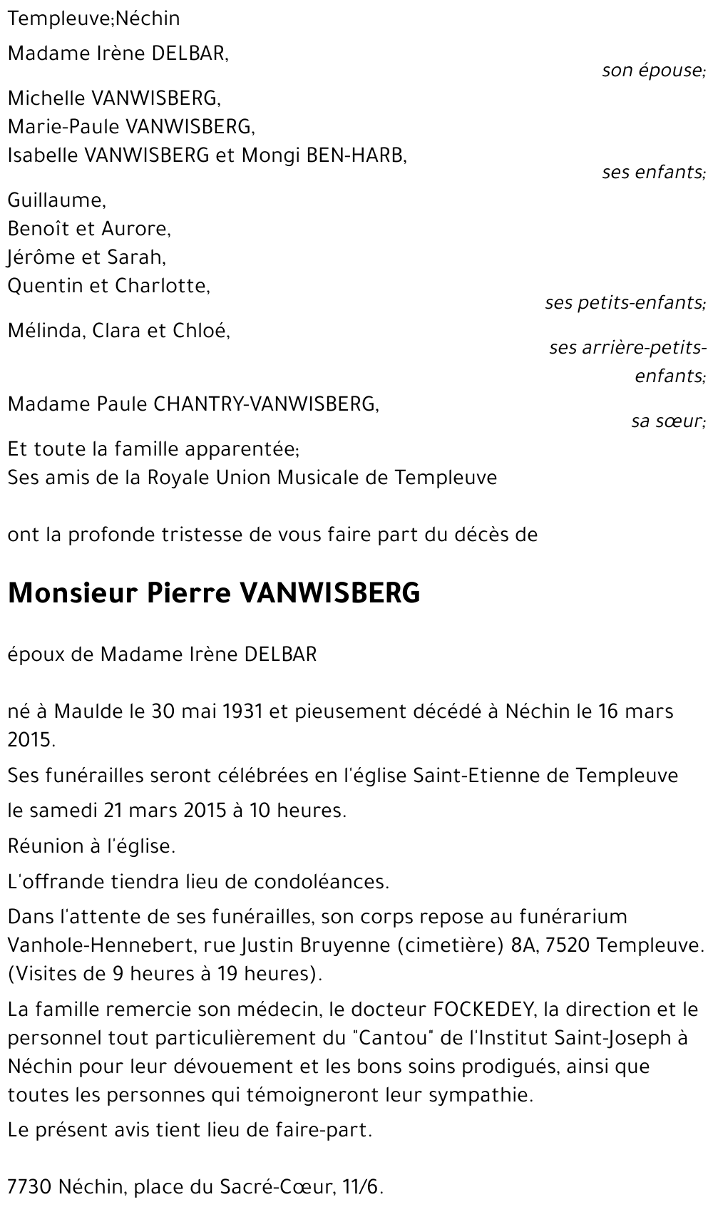 Pierre VANWISBERG