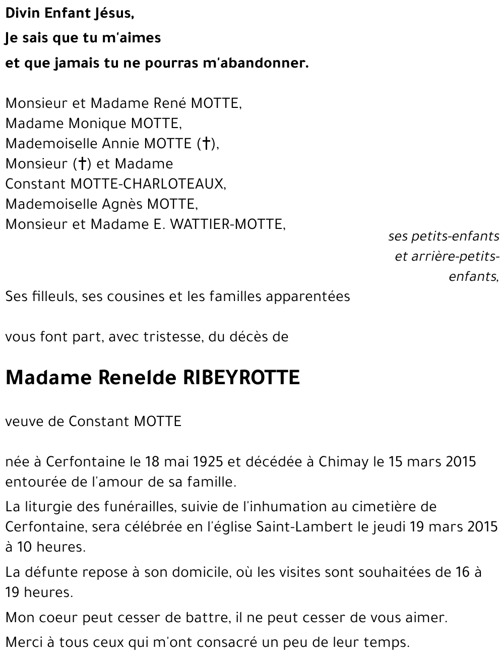Renelde RIBEYROTTE