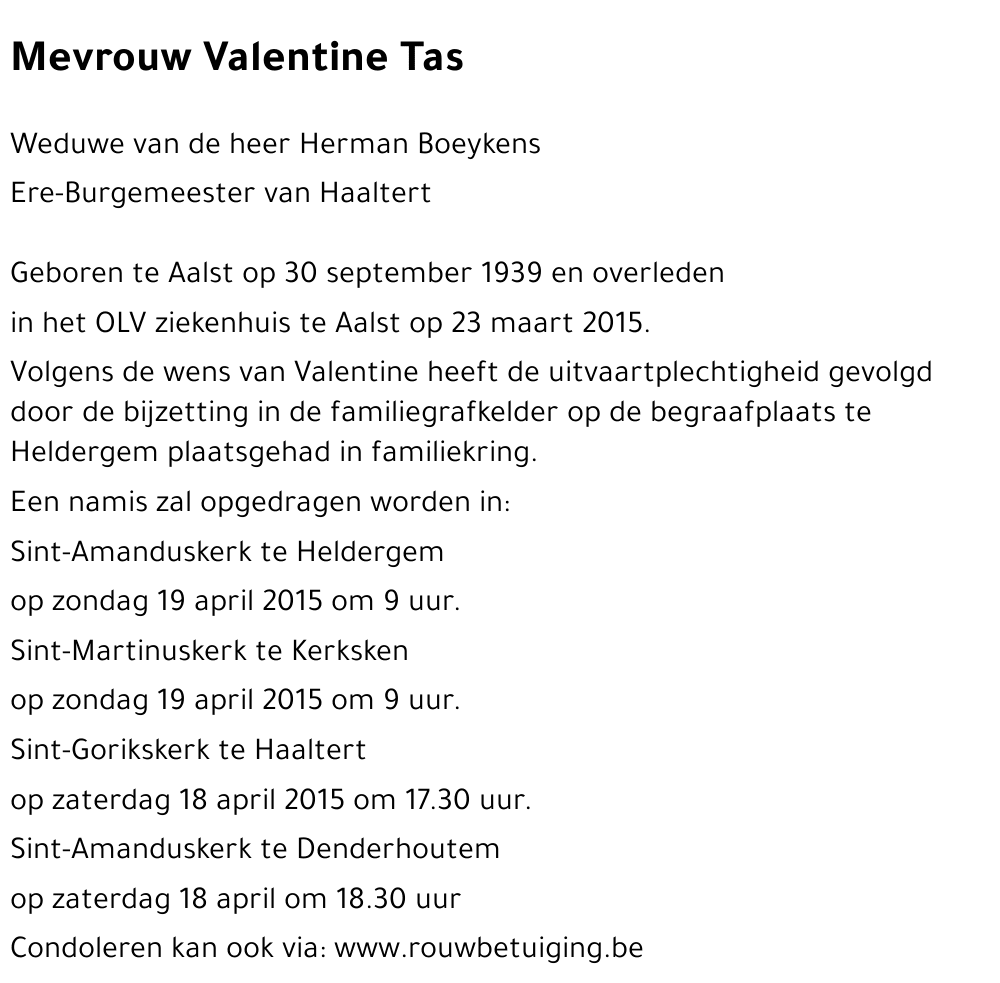 Valentine Tas