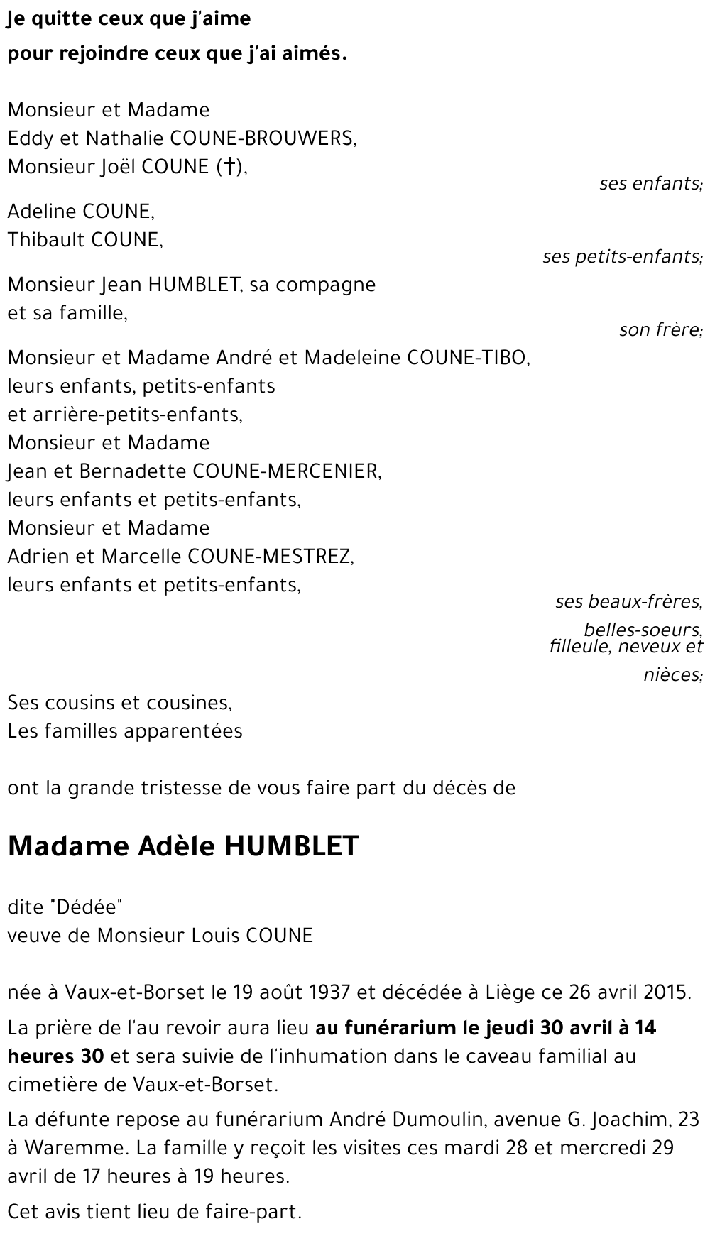 Adèle HUMBLET