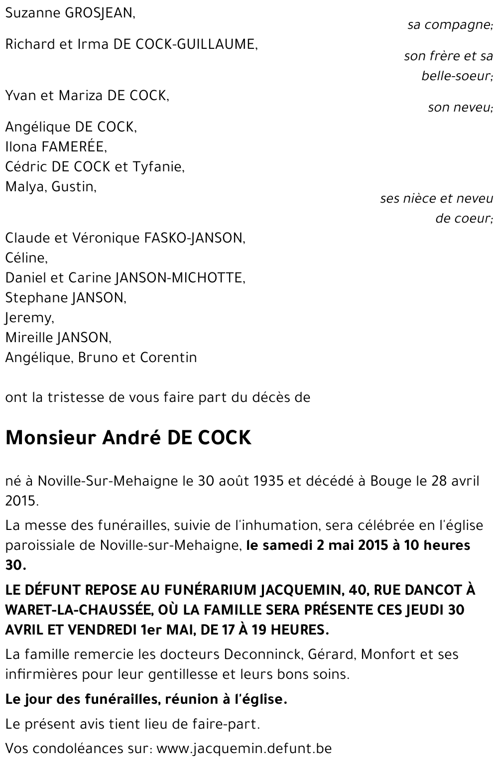 André De Cock