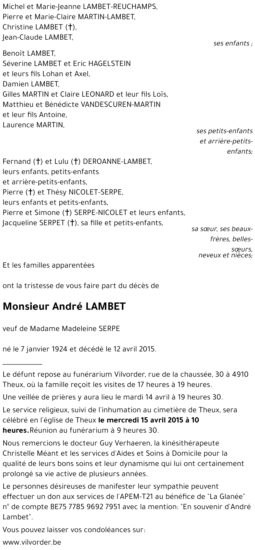 André LAMBET