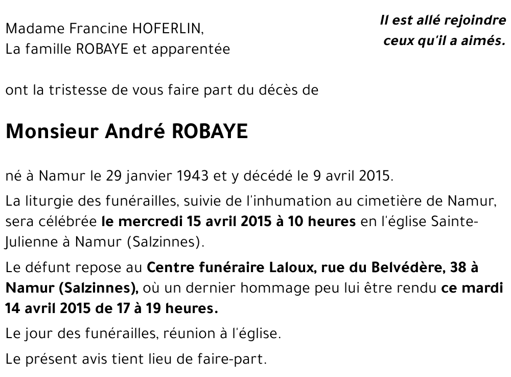 André ROBAYE