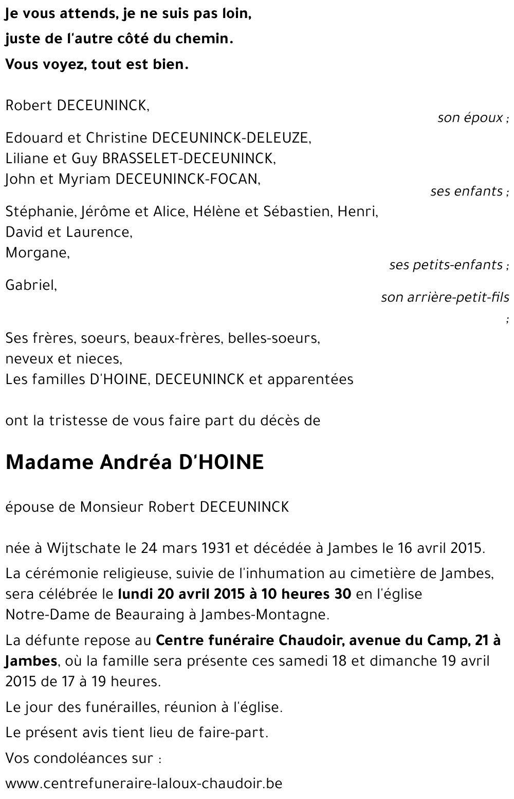 Andréa D'HOINE