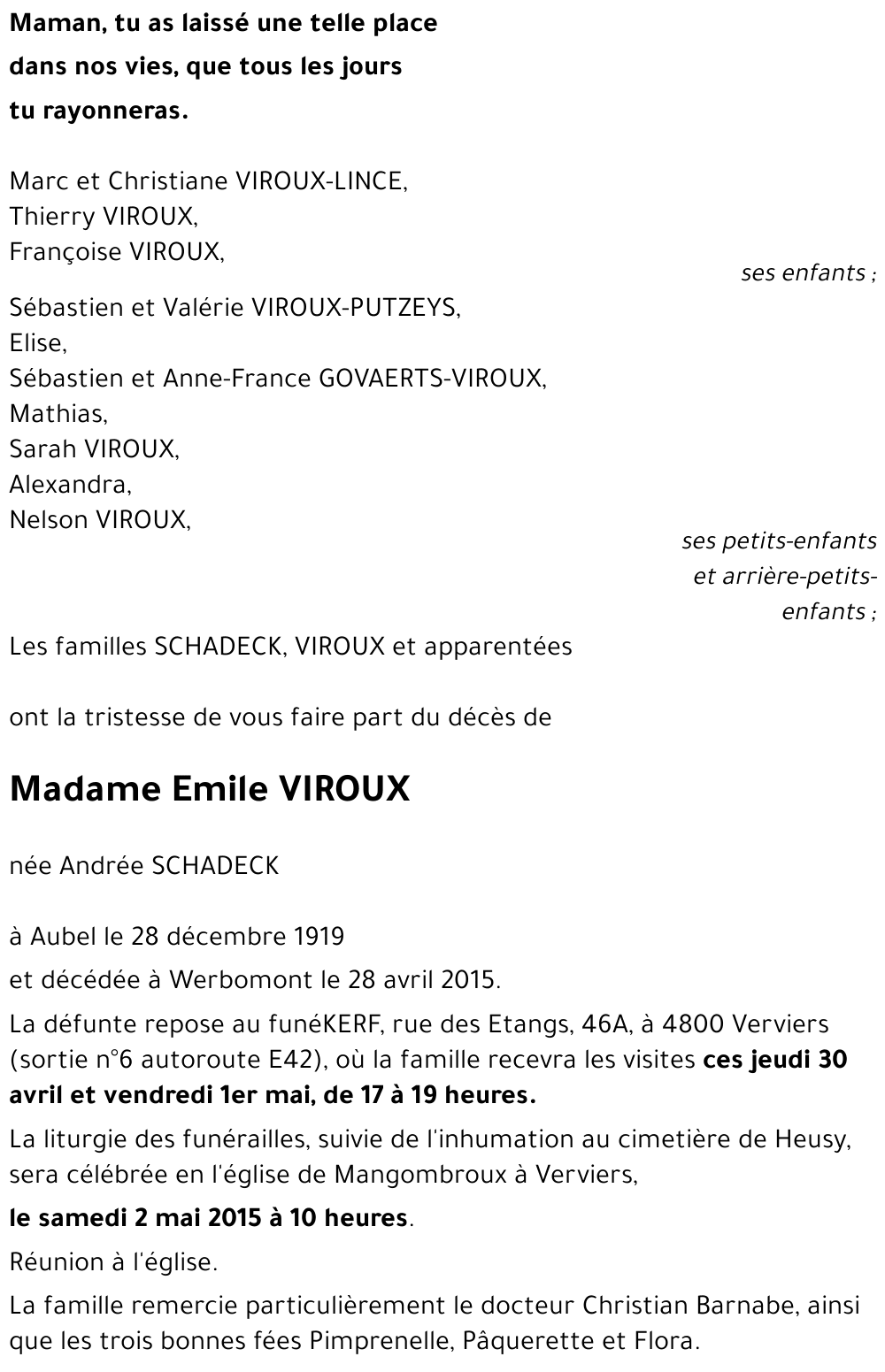 Andrée SCHADECK