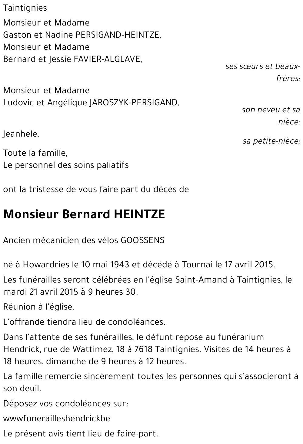 Bernard HEINTZE