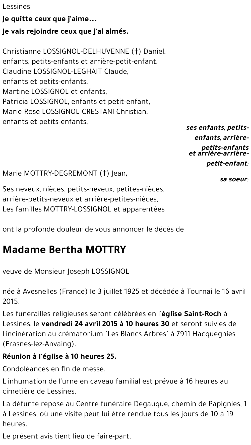 Bertha MOTTRY