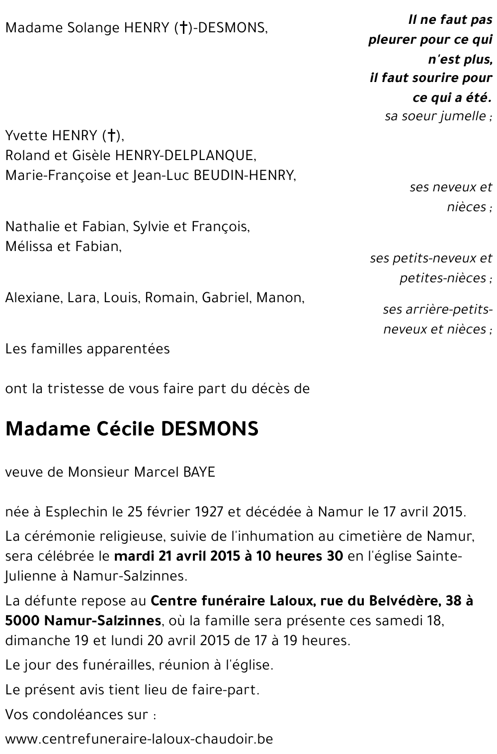 Cécile DESMONS