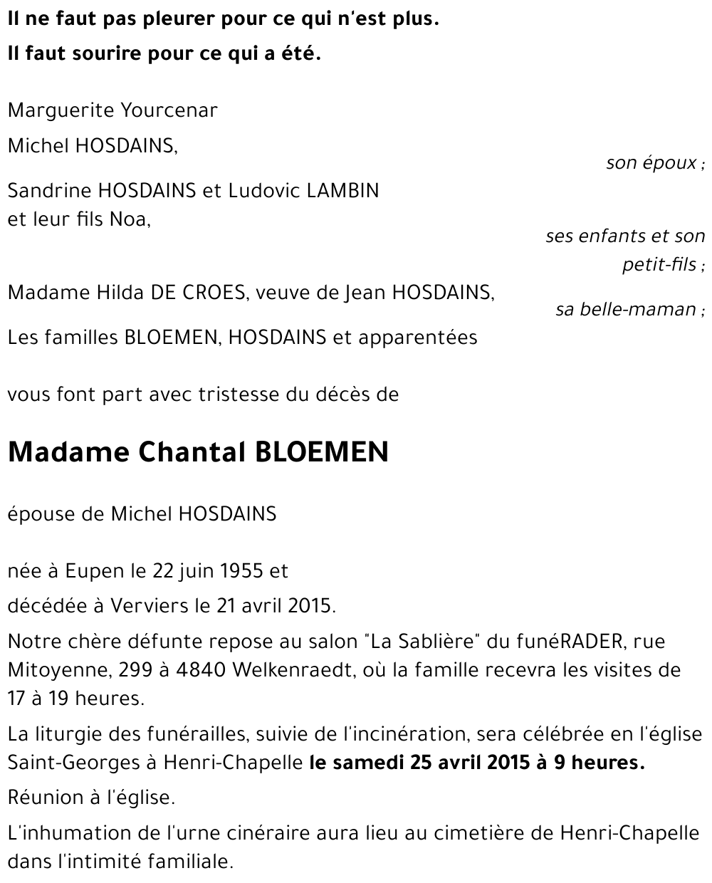 Chantal BLOEMEN