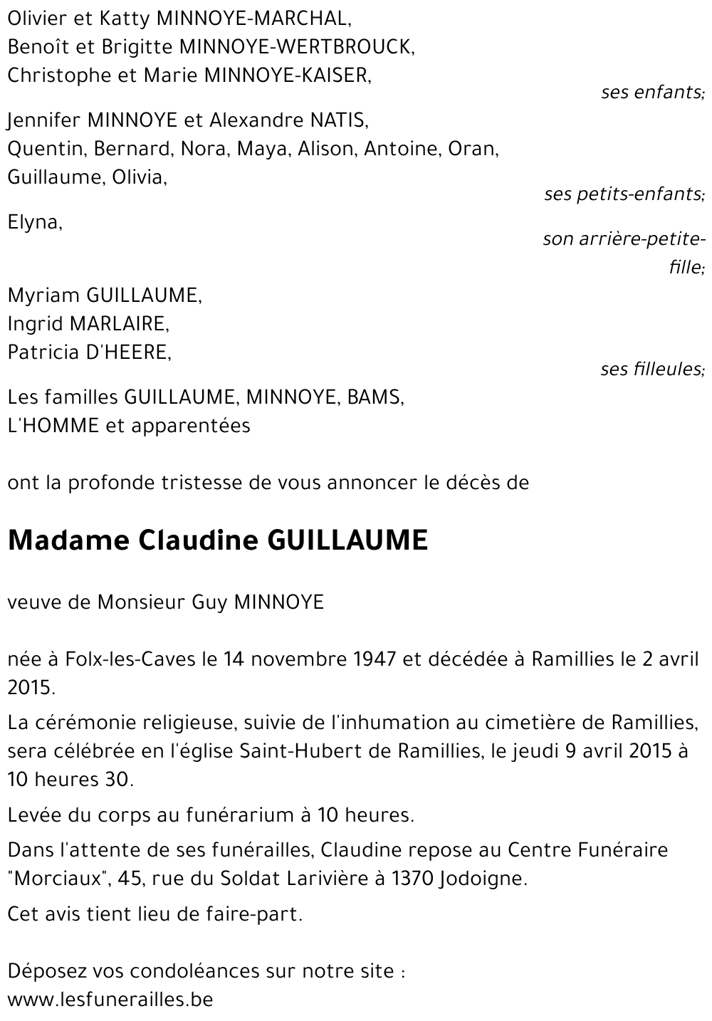 Claudine GUILLAUME