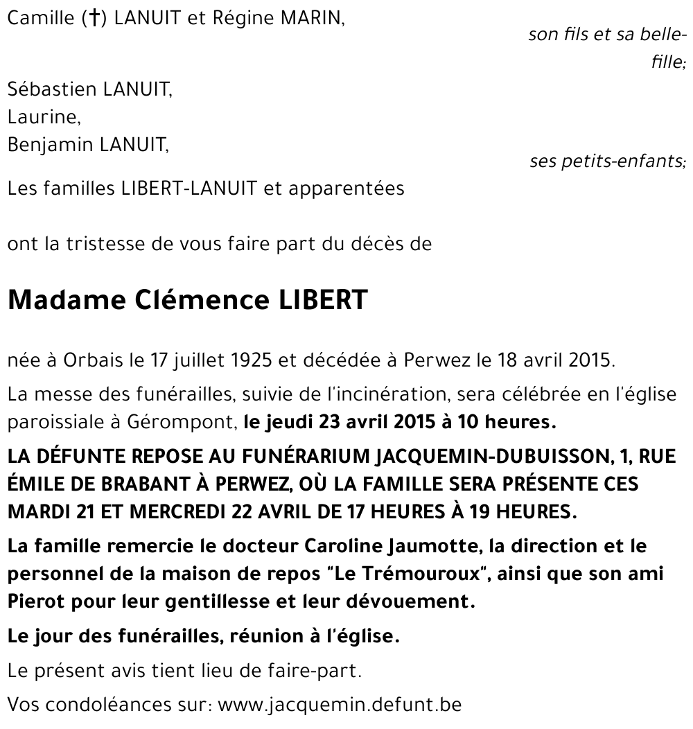 Clémence LIBERT